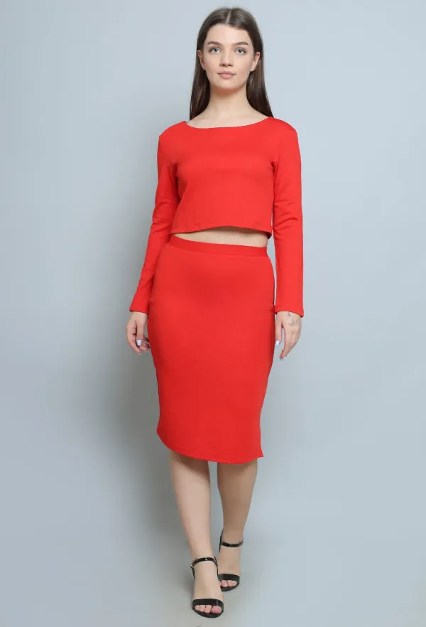 Red top & skirt Co-ord Set