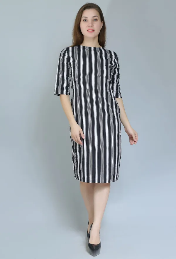 Black&White Striped Dress